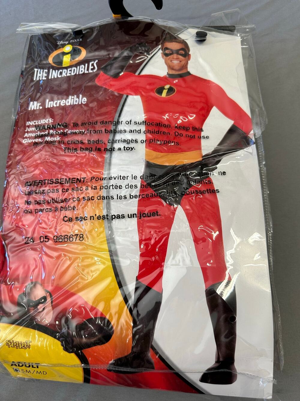 Spirit Mens Mr. Incredible Muscle Suit Costume Small / Medium